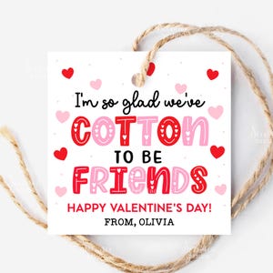 Étiquette-cadeau imprimable de la Saint-Valentin pour barbe à papa, cartes de Saint-Valentin, enfants école classe amis valentine faveur étiquette classe douceur gourmandise