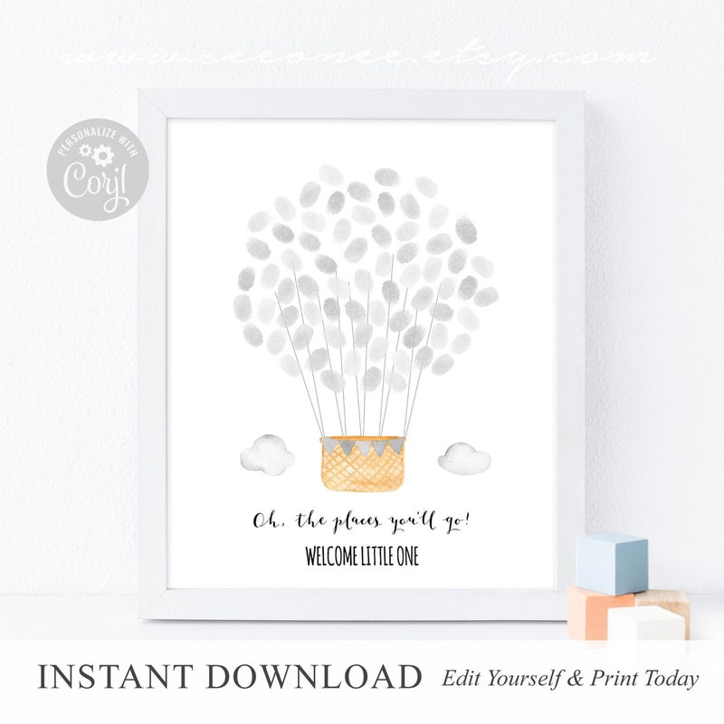 Balloon Fingerprints - Etsy