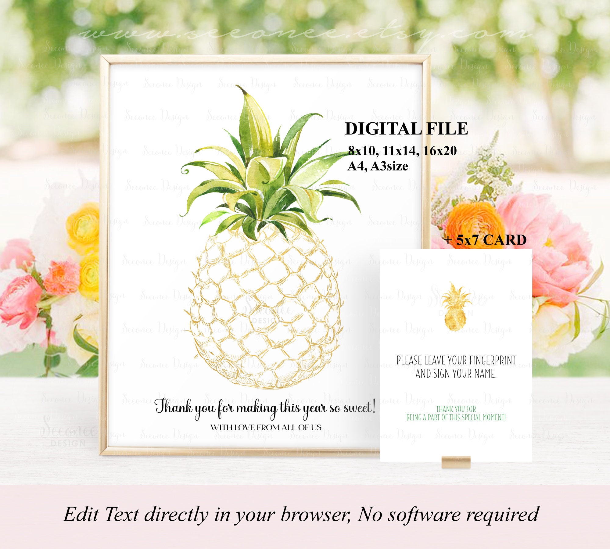 Editable Pineapple Teacher Appreciation Gift Ideas, Thank You for ...