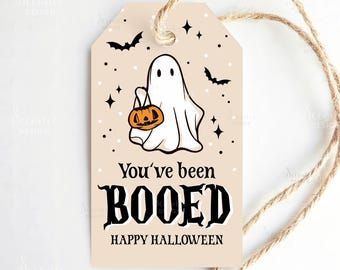 You've Been Booed Printable Tag, You've been Booed Gift Tags, Halloween Activity, Neighborhood Tradition Candy Treat Tags, Instant Download