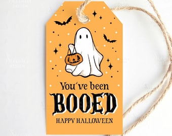 You've Been Booed Printable Tag, You've been Booed Gift Tags, Halloween Activity, Neighborhood Tradition Treat Gift Tag, Instant Download