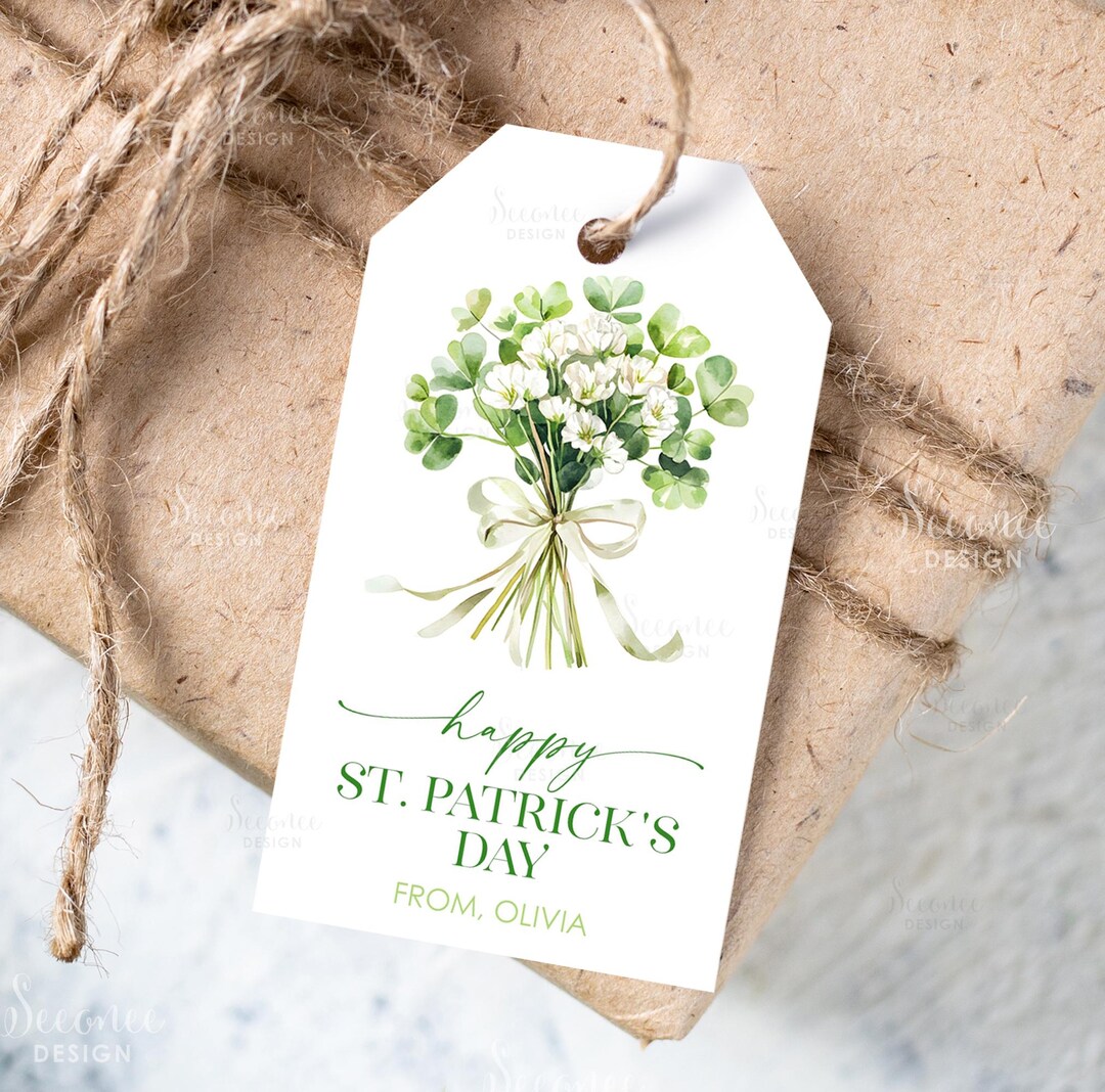 St. Patrick's Day Gift Tags Happy St Patricks Day Treat Tag Printable ...