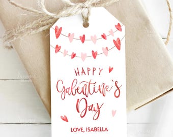 Printable Galentines Day Tags For Friends Galentine's Day Cards Galentines Labels Heart Galentine Treat Tag Heart Favor Tag Instant Download