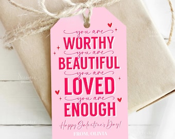 Galentine's Day Gift Tags Printable You Are Loved Galentines Cards Friends Galentine Party Favor Tag Gift Label Template Download Digital