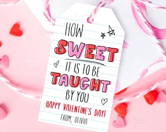 Editable Teacher Valentine Gift Tags Valentine Teacher Gift Printable Valentines Label Teacher Appreciation Gift Tag Thank You Teacher Tag