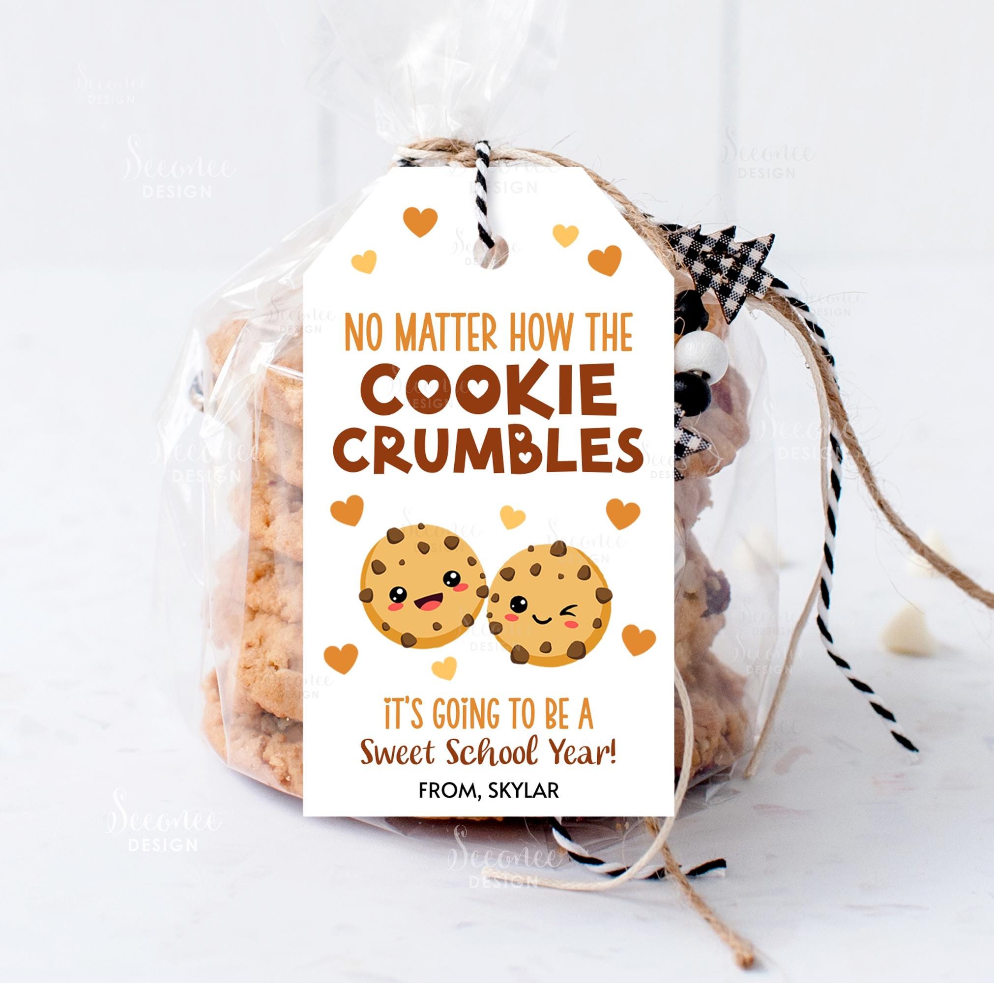 First Day of School Cookie Gift Tags Back to School Sweet Favor Label ...
