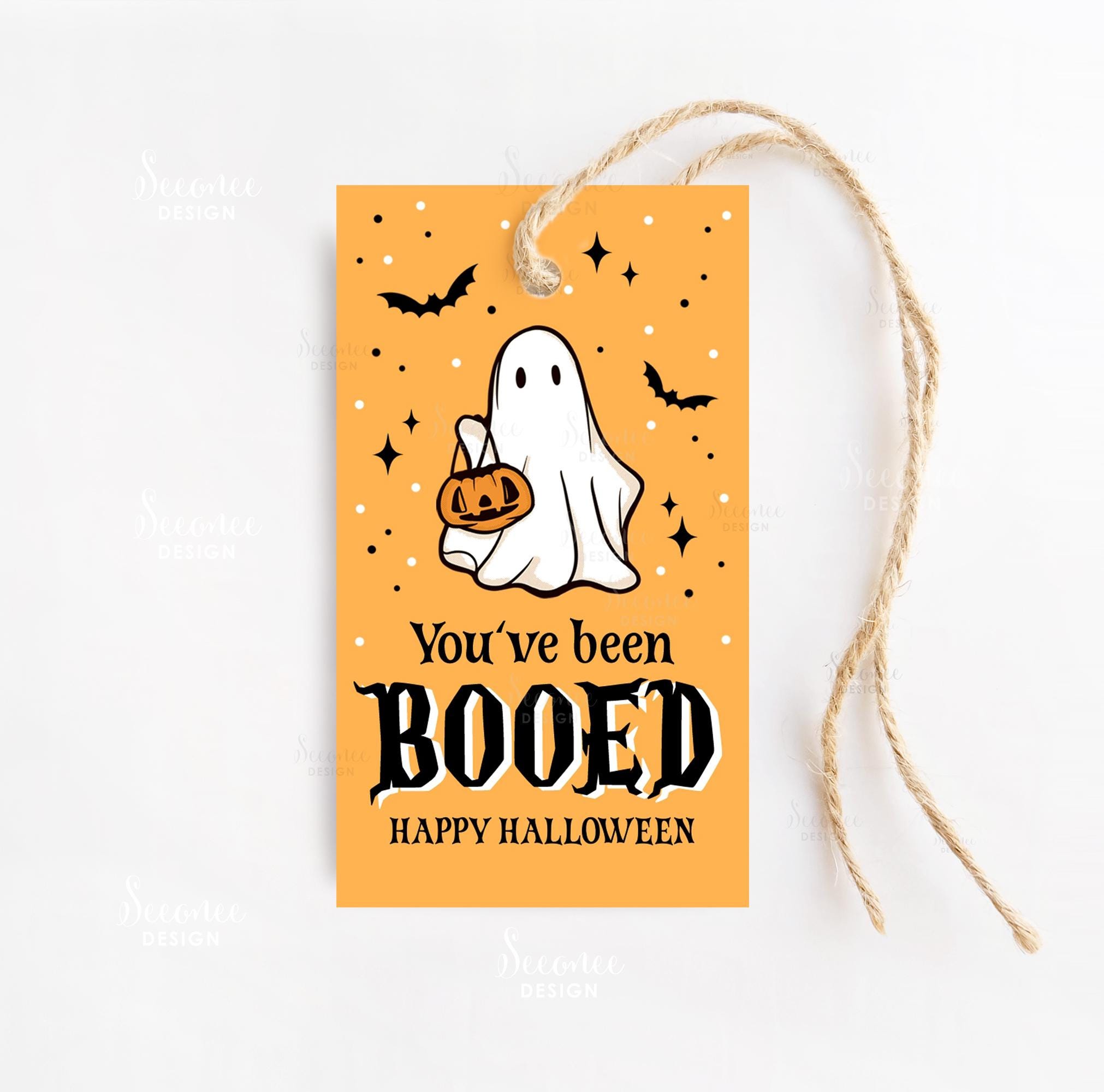 You've Been Booed Printable Tag, You've Been Booed Gift Tags, Halloween ...