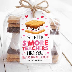 Druckbare S&#39;mores Geschenkanhänger Geschenkanhänger für die Wertschätzung von Lehrern