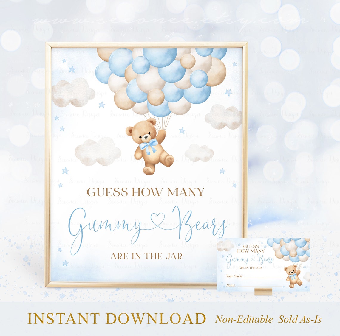 Guess How Many Gummy Bears Are in the Jar Sign Printable, We Can Bearly ...