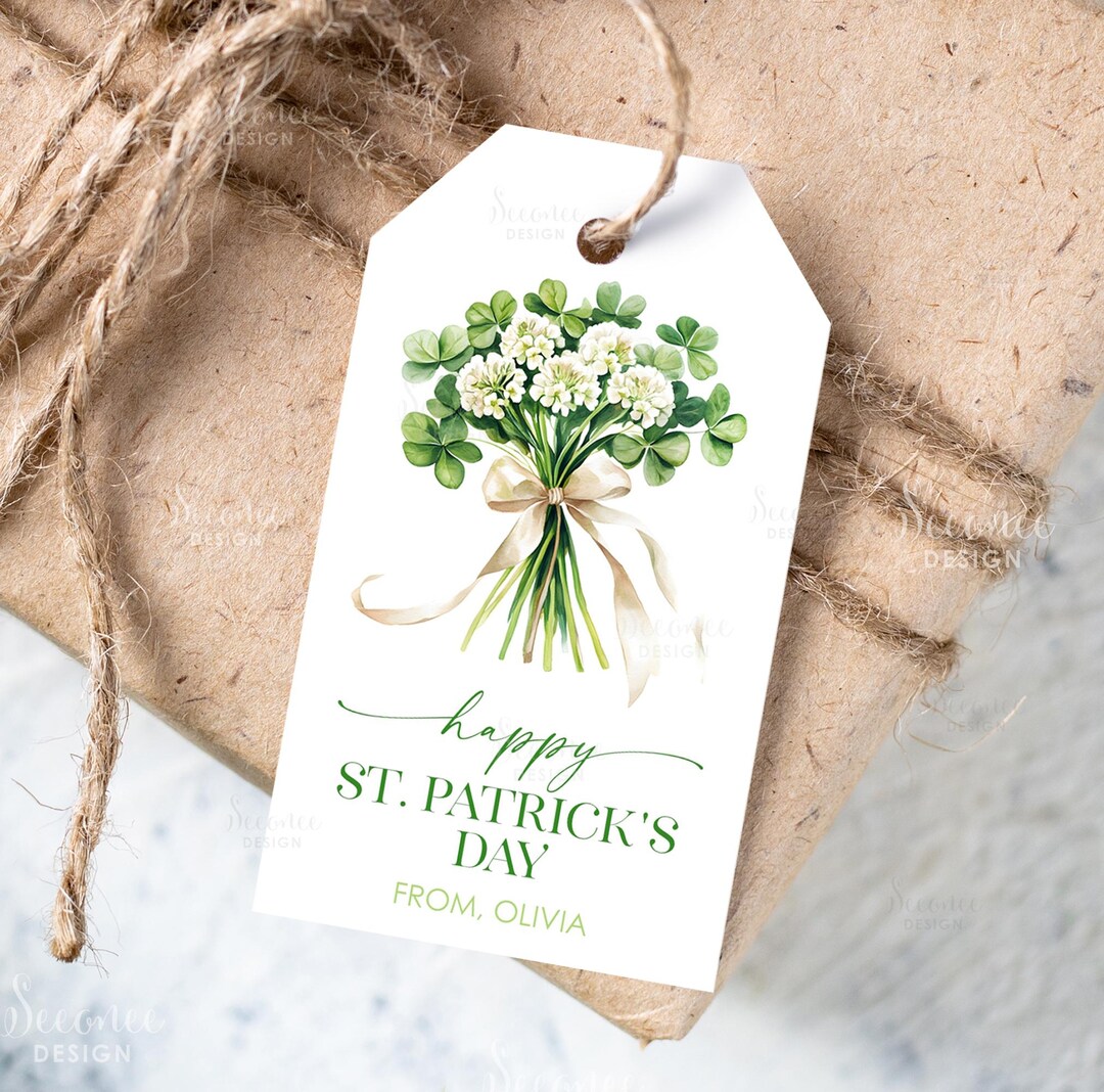 Happy St. Patrick's Day Gift Tag Printable St Patricks Day Appreciation ...