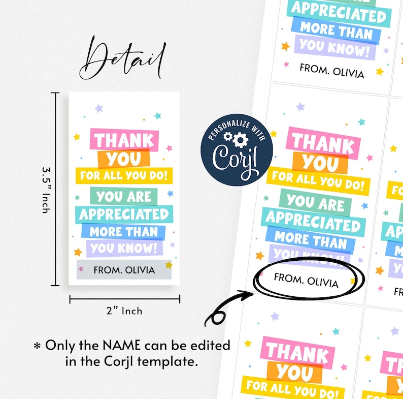 Thank You for All You Do Gift Tag Printable Appreciation Week Gift Tags ...