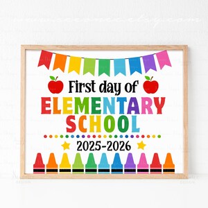 Letrero para el primer día de clases, accesorio fotográfico para el primer día de clases, letrero para el primer día de clases (descarga instantánea)