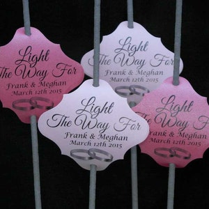 Custom Wedding Sparklers Tag 12 to 300 Tags Per Order image 2