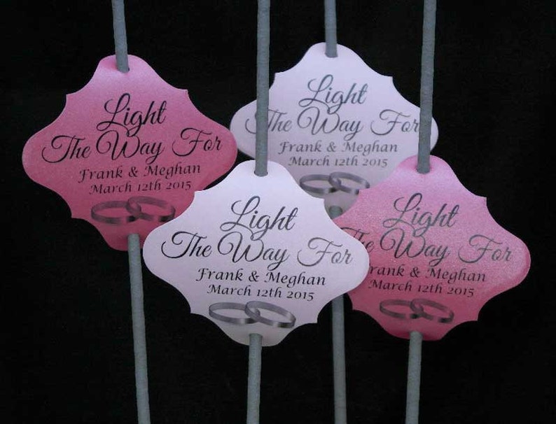 Custom Wedding Sparklers Tag 12 to 300 Tags Per Order image 2