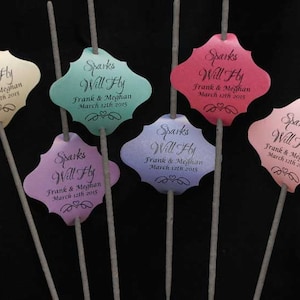 Custom Wedding Sparklers Tag 12 to 300 Tags Per Order image 1