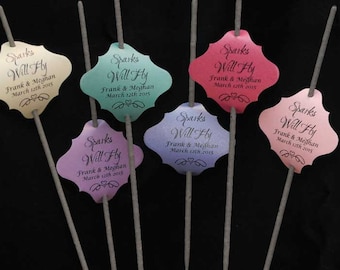 Custom Wedding Sparklers Tag - 12 to 300 Tags Per Order
