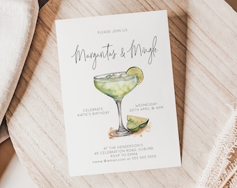 Margarita Invitation | Margarita Party | Bachelorette Party | Adult Birthday Invitation Template | Birthday Invitations For Adults Templates