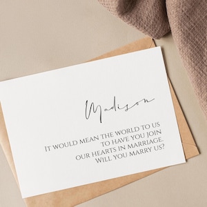 Wedding officiant proposal card officiant proposal gift for officiant gift will you marry us printable card wedding proposal custom TEMPLATE