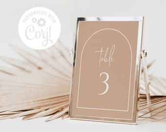 Arch Table Number Template, Blush Pink, Wedding Table Number, Printable Table Number, Table Number Template, 5x7 INSTANT DOWNLOAD