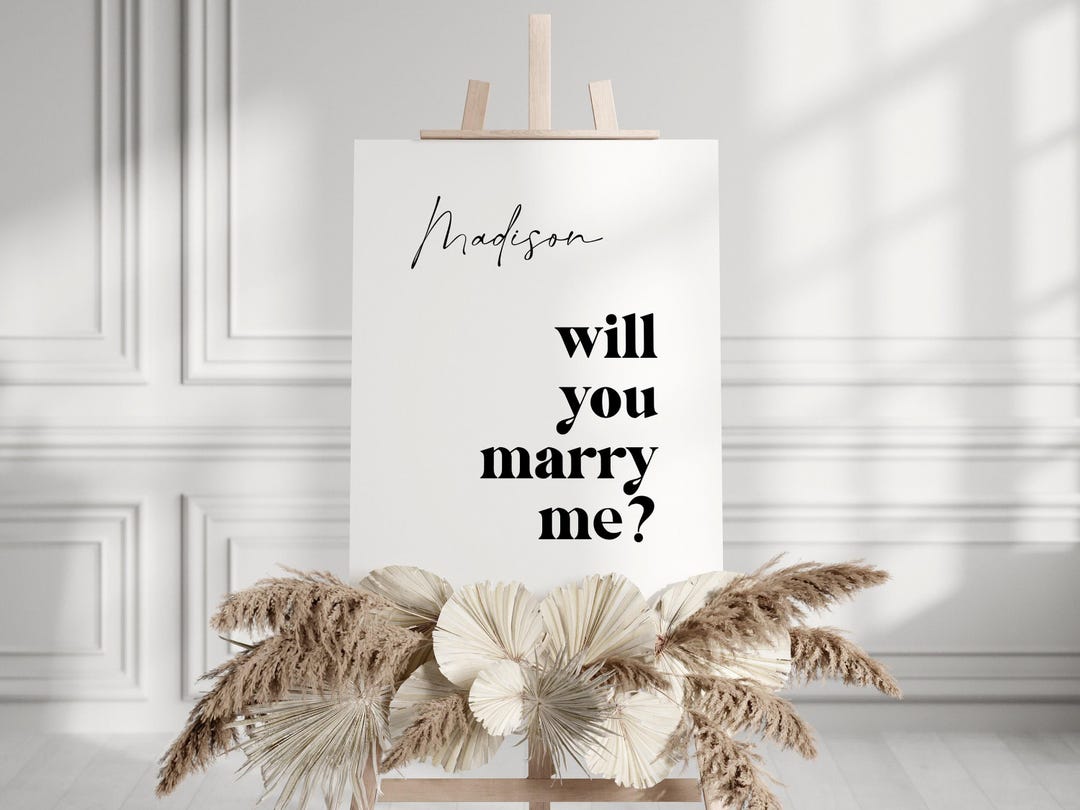 Marriage Proposal Sign - Will You Marry Me Backdrop, Marry Me Sign ...