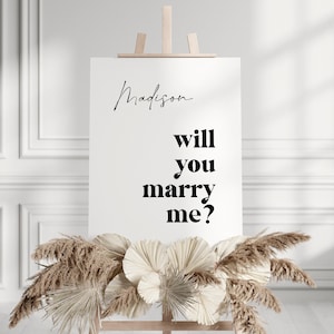 Marriage Proposal Sign - Will You Marry Me Backdrop, Marry Me Sign, Proposal Ideas & Props for Romantic Engagement | WYMM