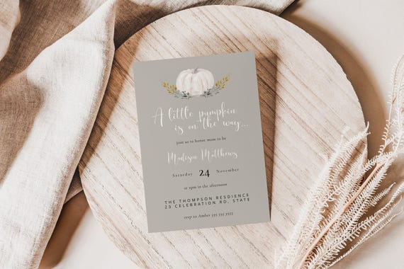 baby shower invitation fall neutral, fall baby shower invite template, baby shower invites boy fall, boho fall baby shower invitation