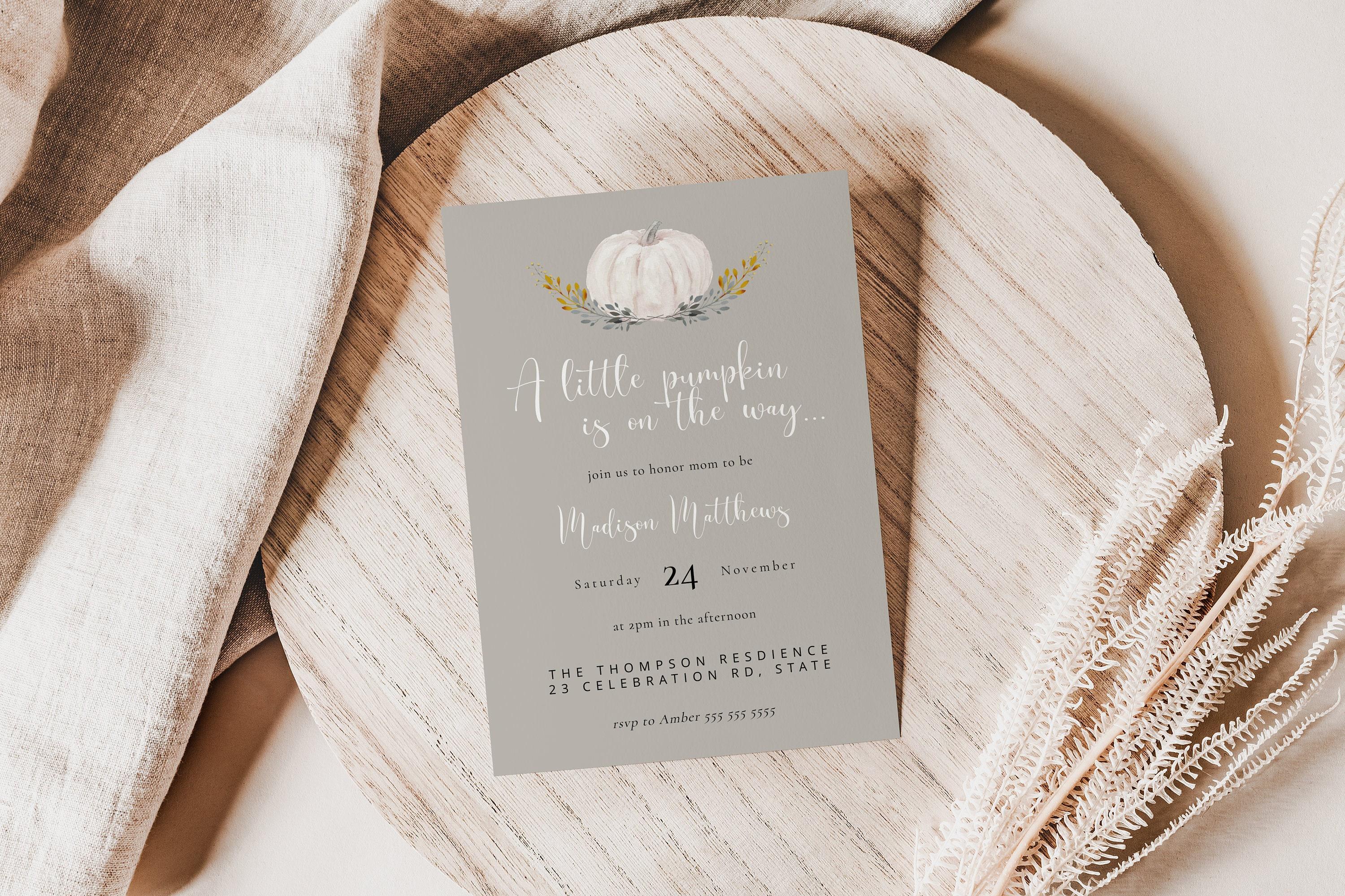 baby shower invitation fall neutral, fall baby shower invite template, baby shower invites boy fall, boho fall baby shower invitation