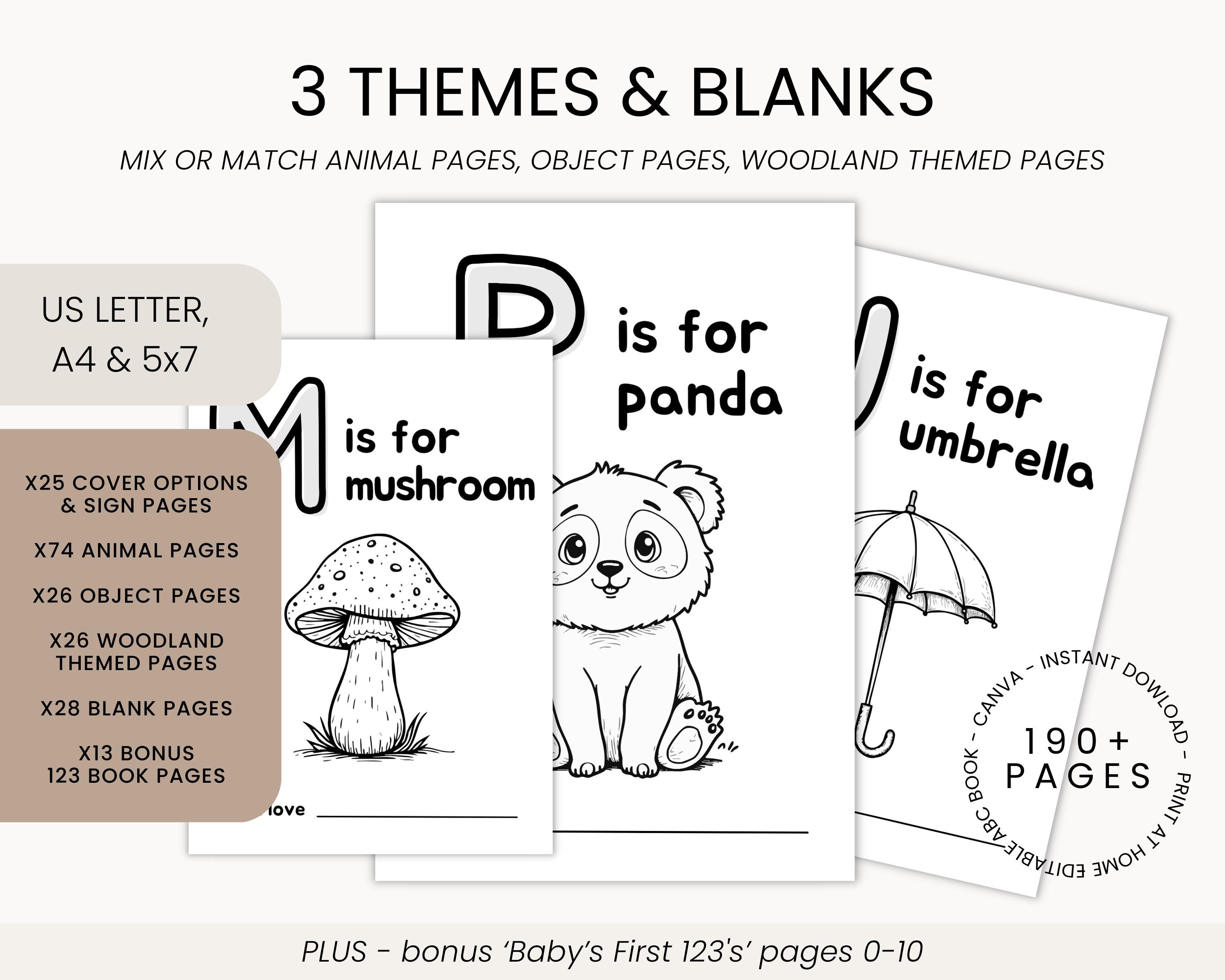 Baby Memory Book Babys First Abc Book Alphabet Animals Woodland Baby ...