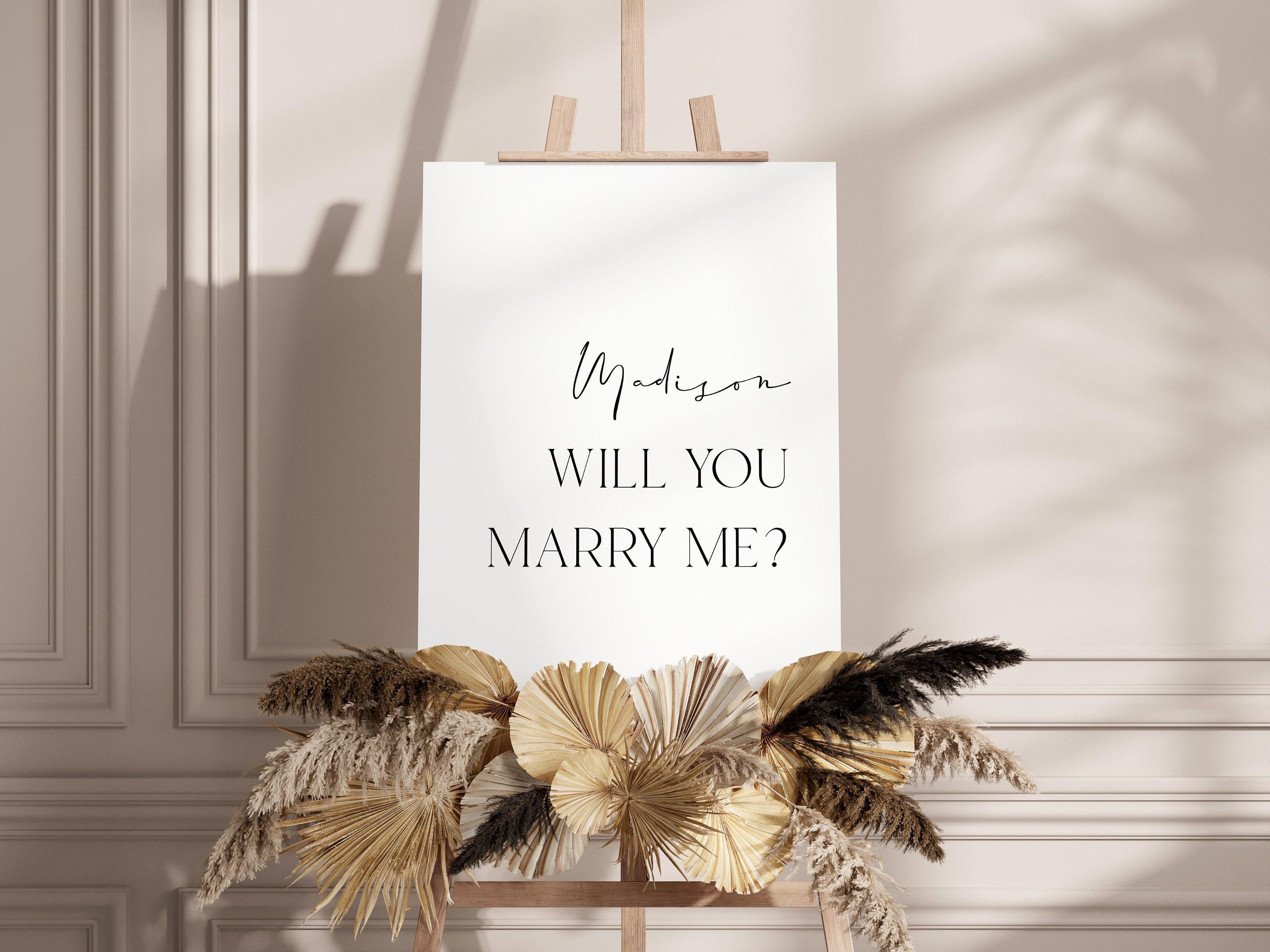Festone Will You Marry Me Glitter Oro Rosa – Ghirlanda 3m Per Proposta Di Matrimonio E Decorazioni San Valentino