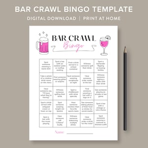 Barbingo Drinken Spelkaarten Feestspellen voor volwassenen Damesavondspellen Kroegentocht Bingo Verjaardag Kroegentocht Verjaardag Kroegentochtspellen