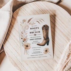 Cowgirl Baby Shower Invitation, Western Baby Shower Invitation, cowgirl baby shower invitation, Boho Western Baby Shower Invite TEMPLATE