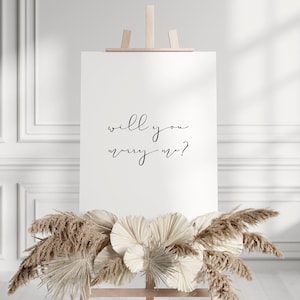 Will You Marry Me Sign - Script Font Wedding Proposal Prop - DIY Printable Engagement Party Decor | WYMM
