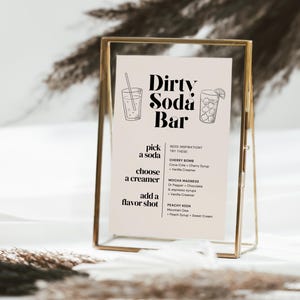 Dirty Soda Printable, Dirty Soda Menu Graduation Soda Bar Menu, Dirty Soda Printable, Customizable Party Sign, Canva Template, Soda Bar Menu image 4