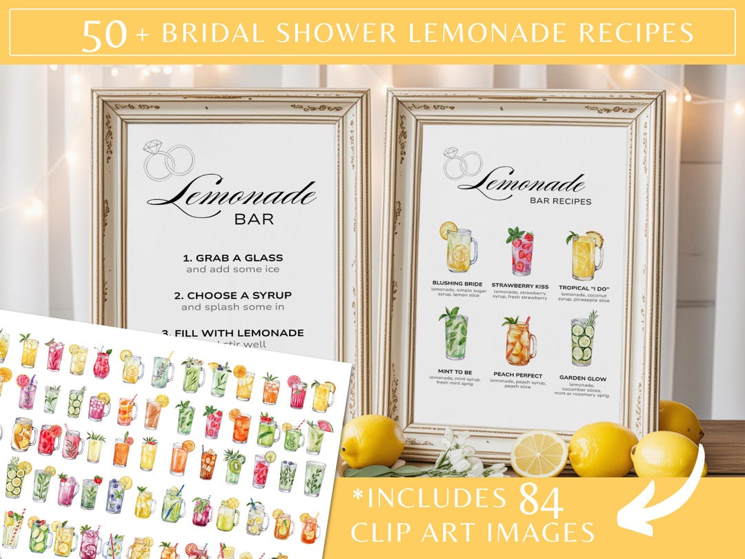 Editable Mocktail Drink Station Sign, Lemonade Bar Menu, Printable Bridal Shower Citrus Bar Sign Canva, Citrus Bridal Shower Bar Sign