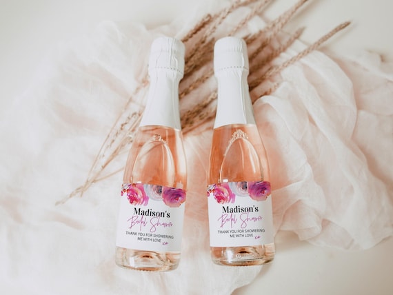 mini champagne label template, mini champagne label favor, champagne labels mini, mini champagne label bridesmaid | BRSH01PP
