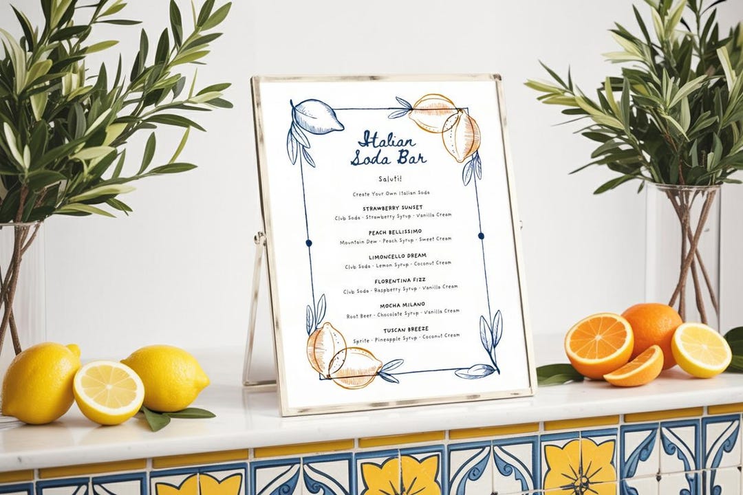 Italian Soda Bar Menu, Italian Soda Bar Sign, Italian Soda Bar Sign, Dirty Soda Bar Menu, Signature Drink Template, Printable Sign