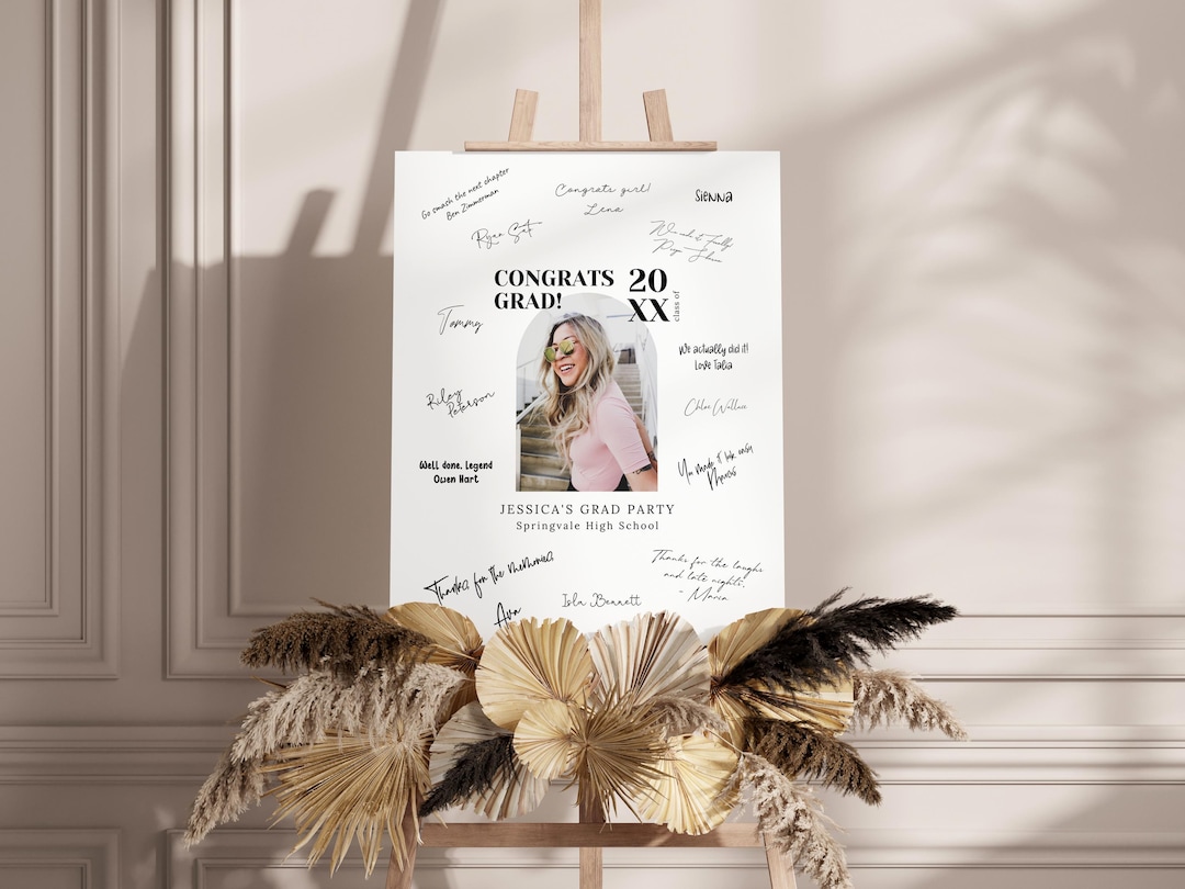 Graduation Guest Sign In - Graduation Welcome Sign - Grad Party Sign - Guest Book Sign - Graduation Signature Sign - Printable Graduation