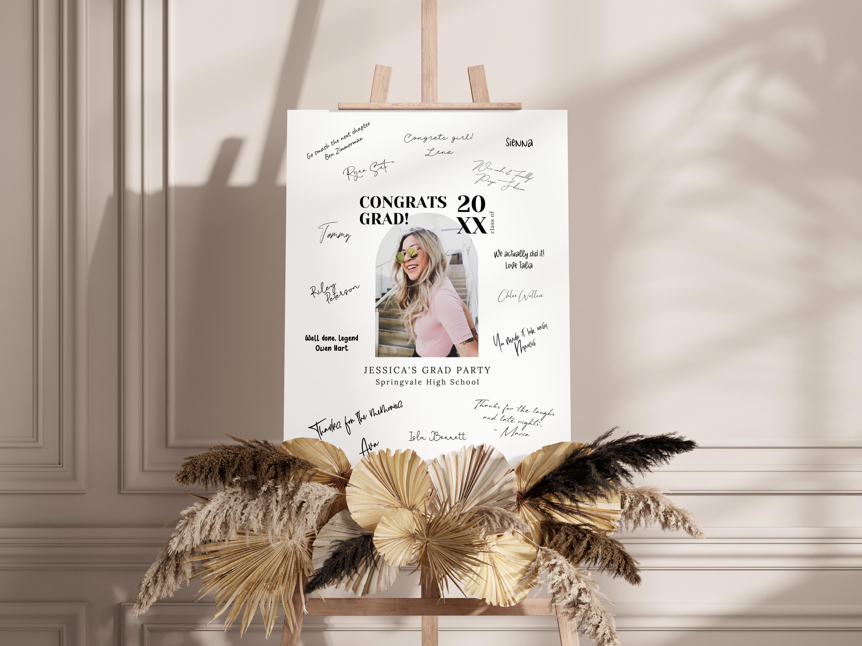 Graduation Guest Sign In - Graduation Welcome Sign - Grad Party Sign - Guest Book Sign - Graduation Signature Sign - Printable Graduation
