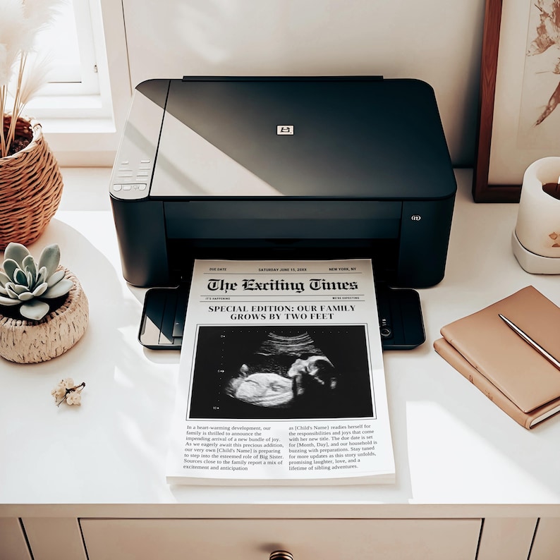 Big Brother Announcement - Digital Pregnancy Announcement - Promoted to Big Brother - Editable Newspaper Template image 4