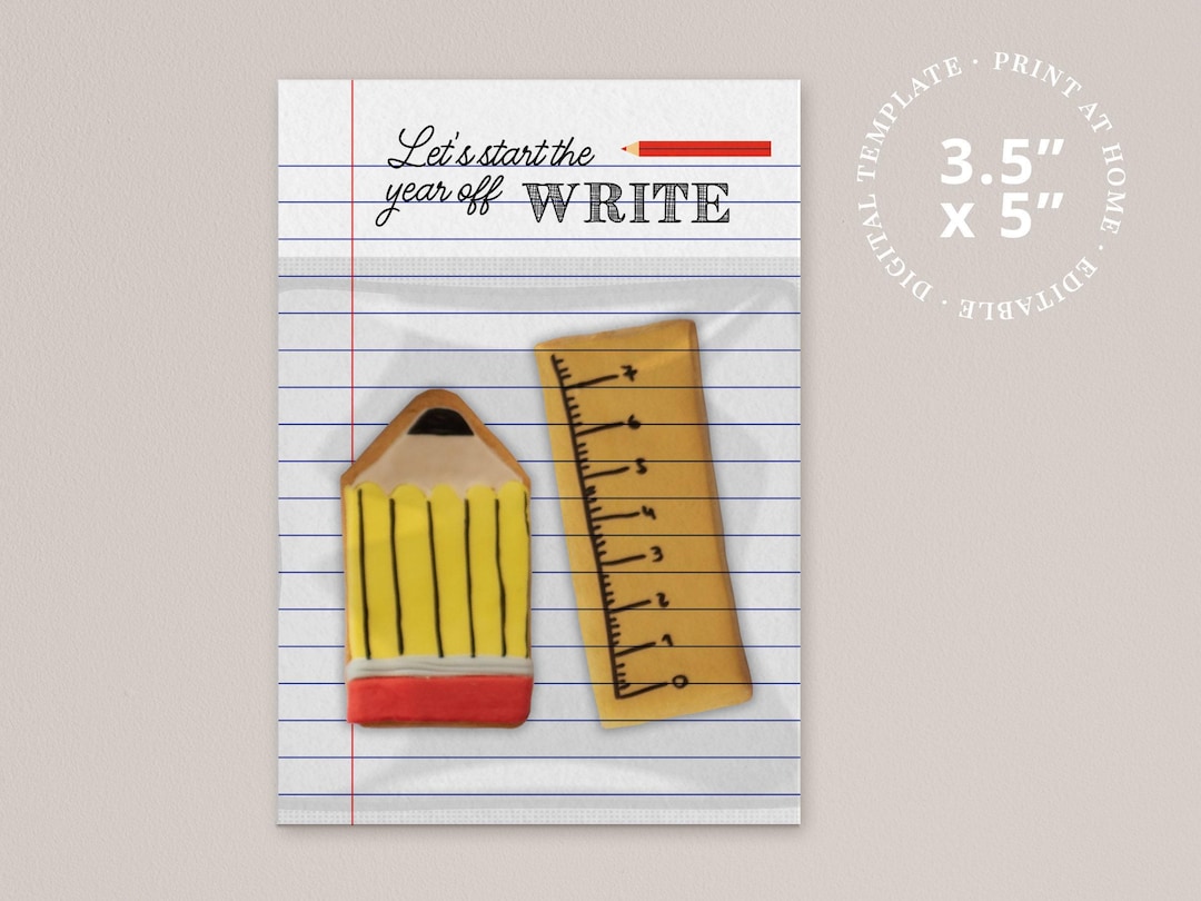 Printable, Editable Teacher Appreciation Let's Start The Year Off Write Card Backer