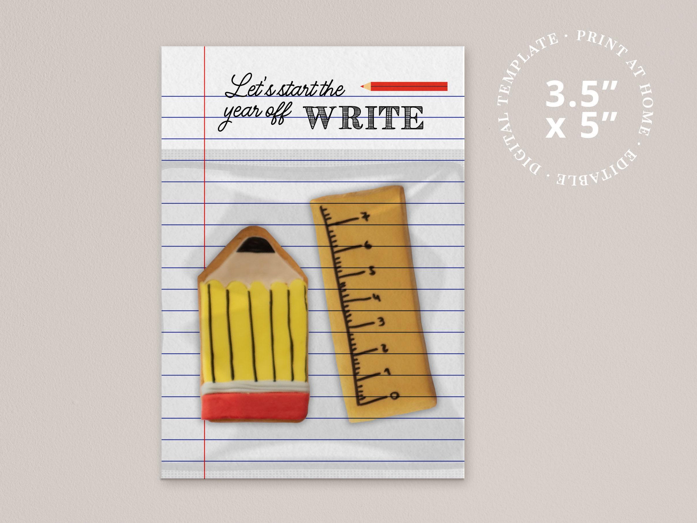 Printable, Editable Teacher Appreciation Let's Start The Year Off Write Card Backer
