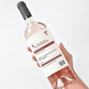 Lustiges Alkohol-Rezept-Weinetikett - perfektes Gag-Geschenk für Wein-Liebhaber, kundengerechter Weinflaschenaufkleber