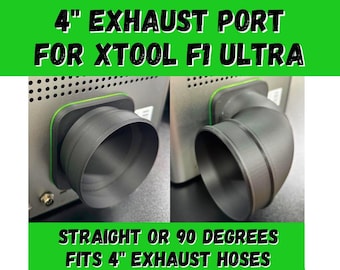4 inch Exhaust Port for xTool F1 Ultra Laser Engraver; 90-degree or Straight