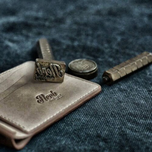 Leather Stamp Belt Roller by DandS ltd - CNC Engraved Brass Tool for
