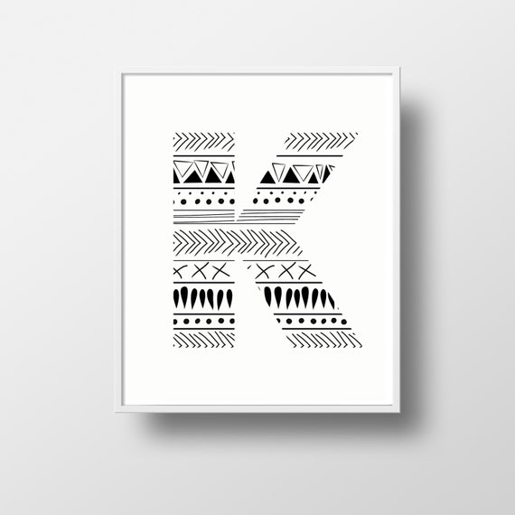Letter K Wall Decor Nordic Nursery Decor Letter Wall Art Etsy