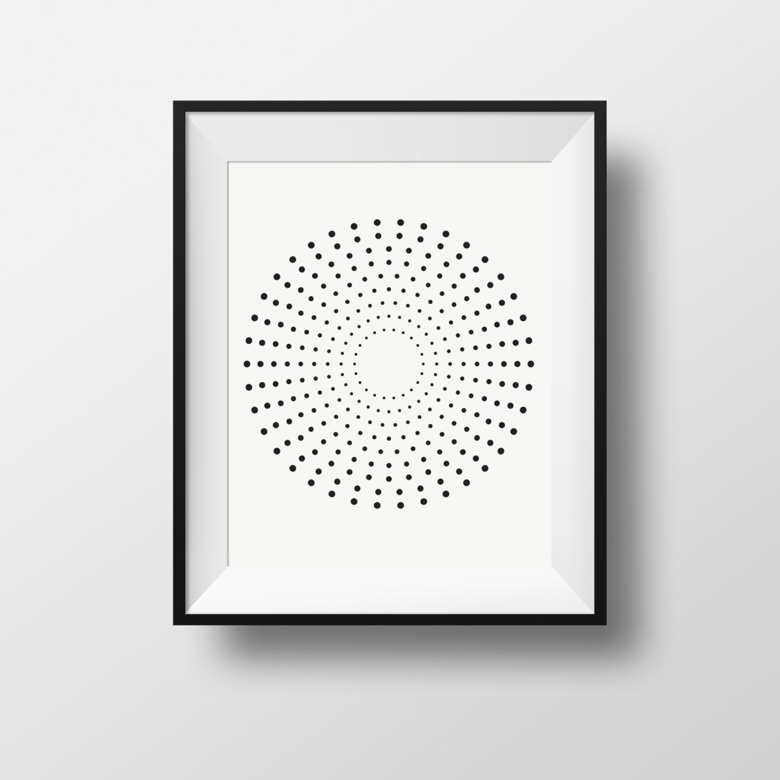 Dot Art Polka Dot Art Black and White Dots Dot Print Polka Etsy