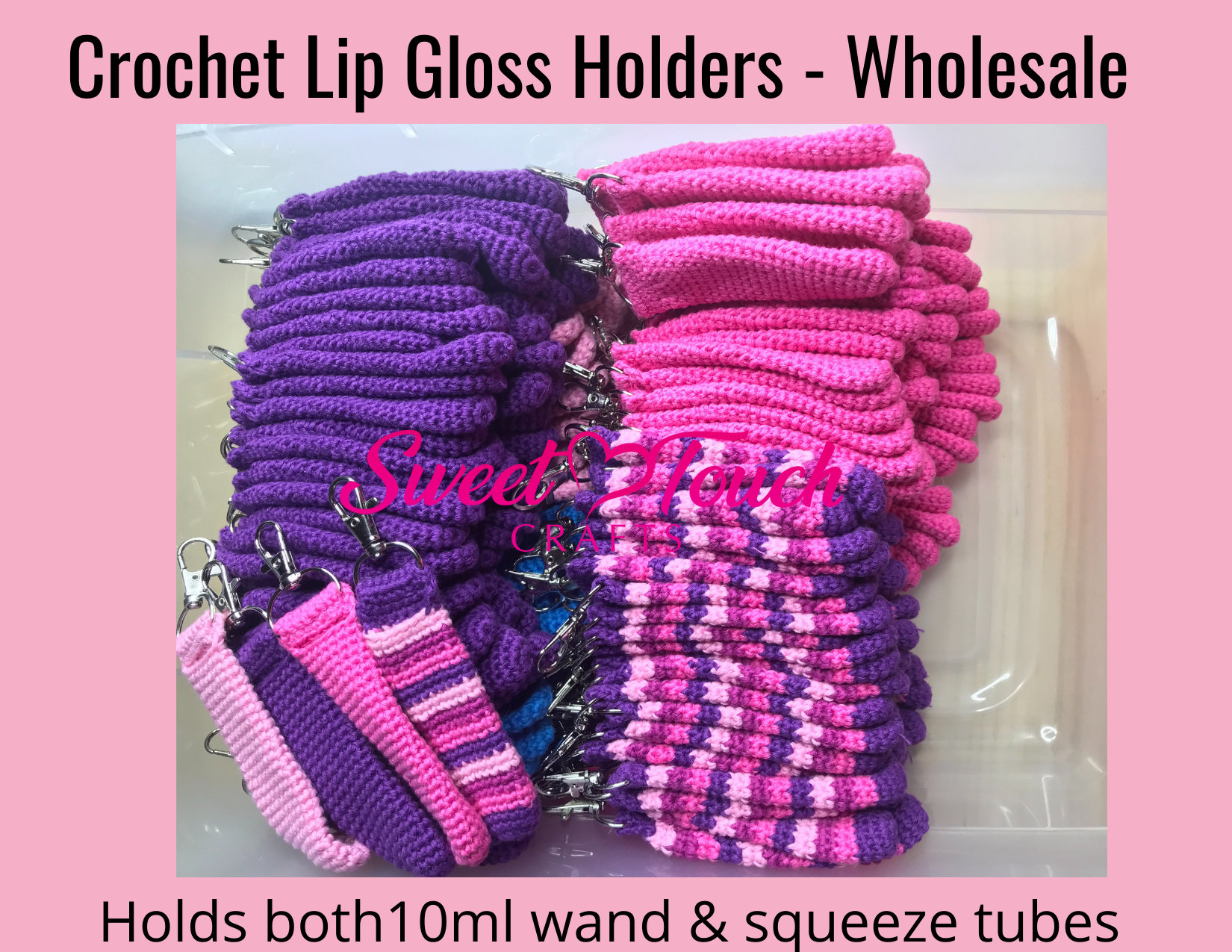 50 Wholesale Handcrafted Crochet Lip Gloss Holders 10ml Etsy