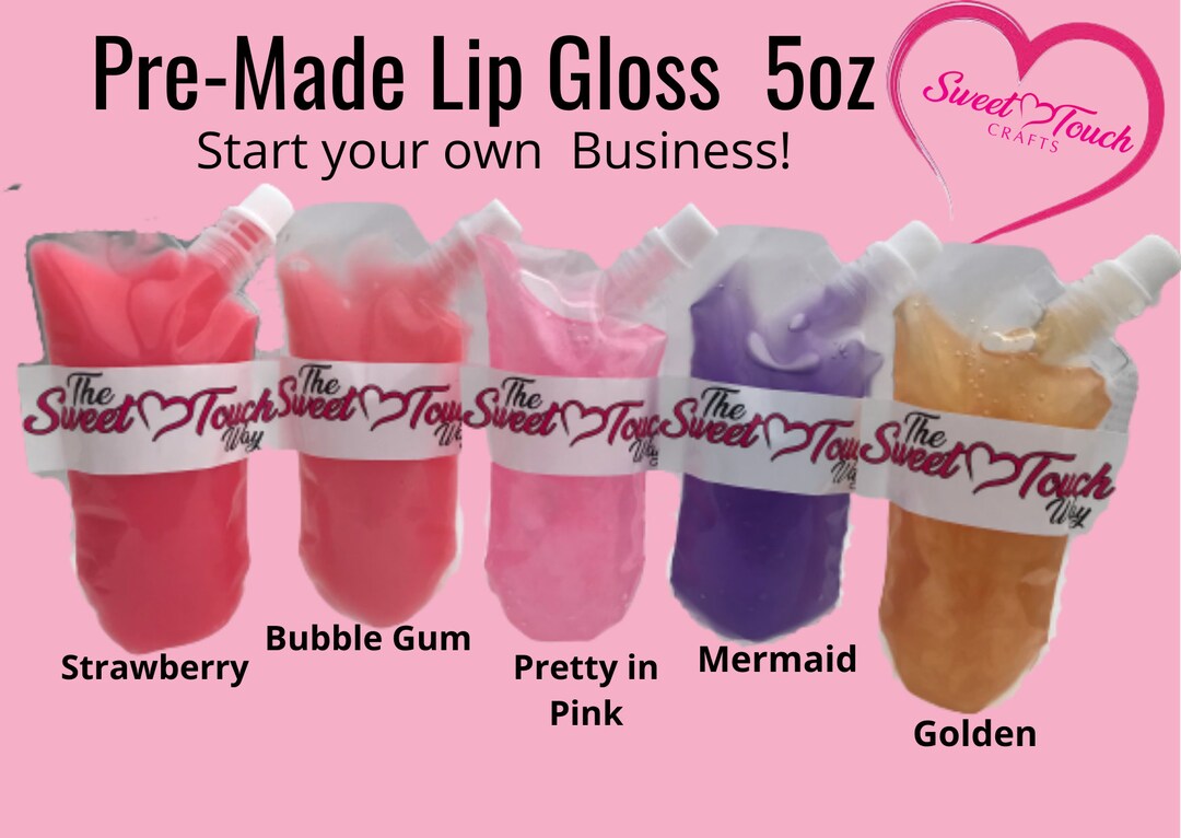 Premade Lip Gloss Set of 5/wholesale Lip Gloss/versagel/makeup Etsy