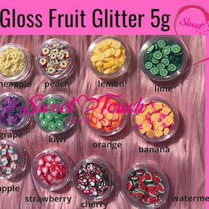 Fruit Glitter 5g for Lip Gloss/Nails/Crafts