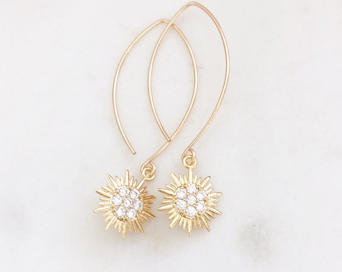 Triple Sun Earrings